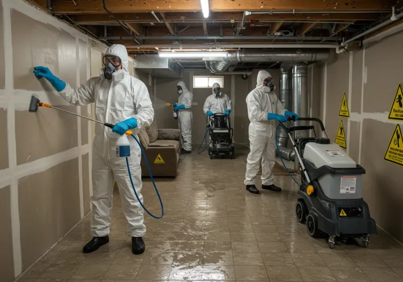 Basement Moisture Removal and Structural Drying process in Las Animas County, CO